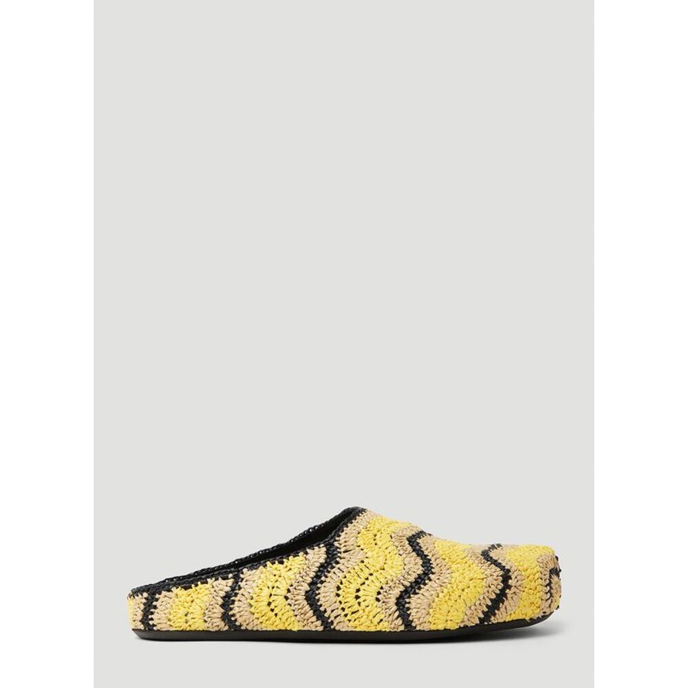 Marni X No Vacancy Men Fussbet Sabot Raffia Mules